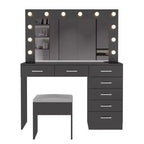 Black Vanity Table Set