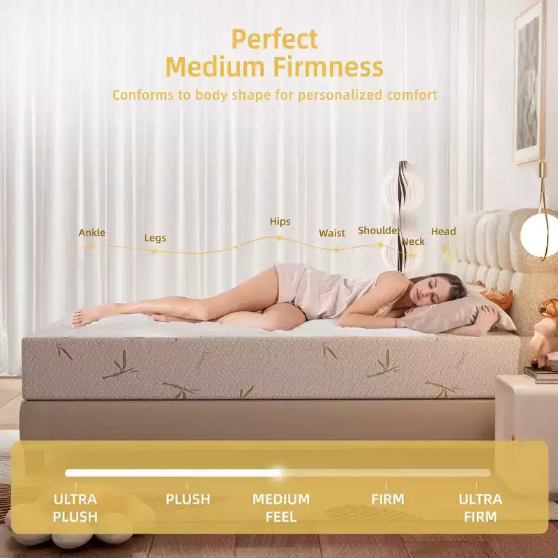 Matelas SUGIFT en mousse à mémoire de forme 10 pouces, fermeté moyenne, matelas rafraîchissant
