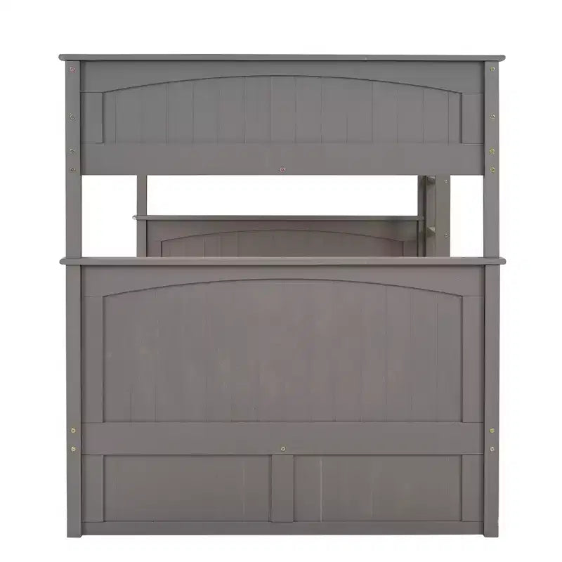 Lit superposé double sur double avec tiroir-lit, cadre de lit superposé en bois double pour enfants et adolescents