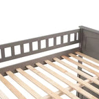 Lit superposé double sur double avec tiroir-lit, cadre de lit superposé en bois double pour enfants et adolescents