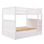Lit superposé double sur double avec tiroir-lit, cadre de lit superposé en bois double pour enfants et adolescents