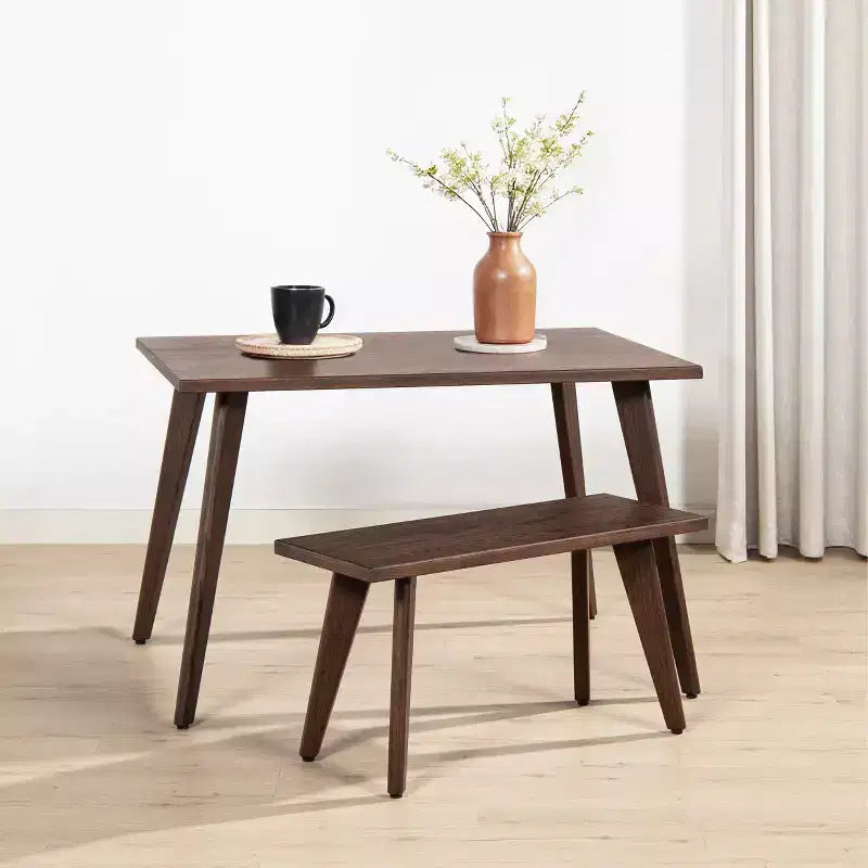 Banc en bois de chêne rouge massif Jennifer Taylor Home Capri 35,5 po