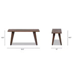 Banc en bois de chêne rouge massif Jennifer Taylor Home Capri 35,5 po