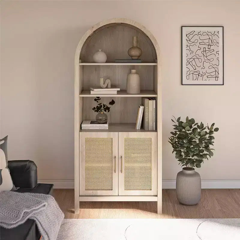Armoire de rangement arquée moderne Jackson 70 de GDFStudio avec 2 portes