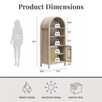 Armoire de rangement arquée moderne Jackson 70 de GDFStudio avec 2 portes