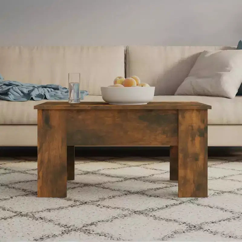 Coffee Table Smoked Oak Engineered Wood Medium