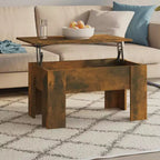 Table basse en chêne fumé de moyenne taille