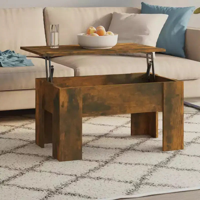 Table basse en chêne fumé de moyenne taille