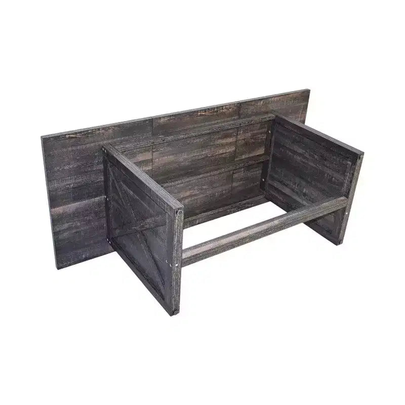 Homy Casa Table à manger rectangulaire avec piètement en X, style industriel rustique pour salle à manger, bois noir