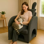Fauteuil Okak en forme d'oreille de lapin, avec cachette intégrée pour chats et chiens, canapé-lit simple pour animaux de compagnie, pour chambre à coucher et salon.