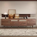 TV Stand for TVs up to 85, Farmhouse TV Console Media Console TV Cabinet with Drawers, Brown - ModernLuxe