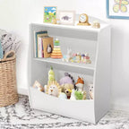 Étagère à livres pour enfants - Organisateur de rangement de livres, Armoire de rangement de jouets double couche pour enfants avec compartiments ouverts pour chambre à coucher, chambre d'enfant, salle de jeux