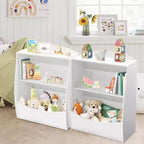 Étagère à livres pour enfants - Organisateur de rangement de livres, Armoire de rangement de jouets double couche pour enfants avec compartiments ouverts pour chambre à coucher, chambre d'enfant, salle de jeux