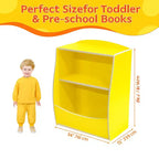 Étagère à livres pour enfants - Organisateur de rangement de livres, Armoire de rangement de jouets double couche pour enfants avec compartiments ouverts pour chambre à coucher, chambre d'enfant, salle de jeux