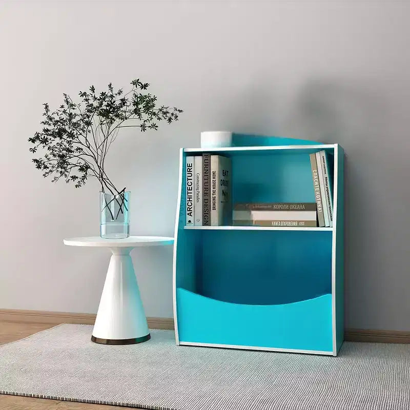 Étagère à livres pour enfants - Organisateur de rangement de livres, Armoire de rangement de jouets double couche pour enfants avec compartiments ouverts pour chambre à coucher, chambre d'enfant, salle de jeux