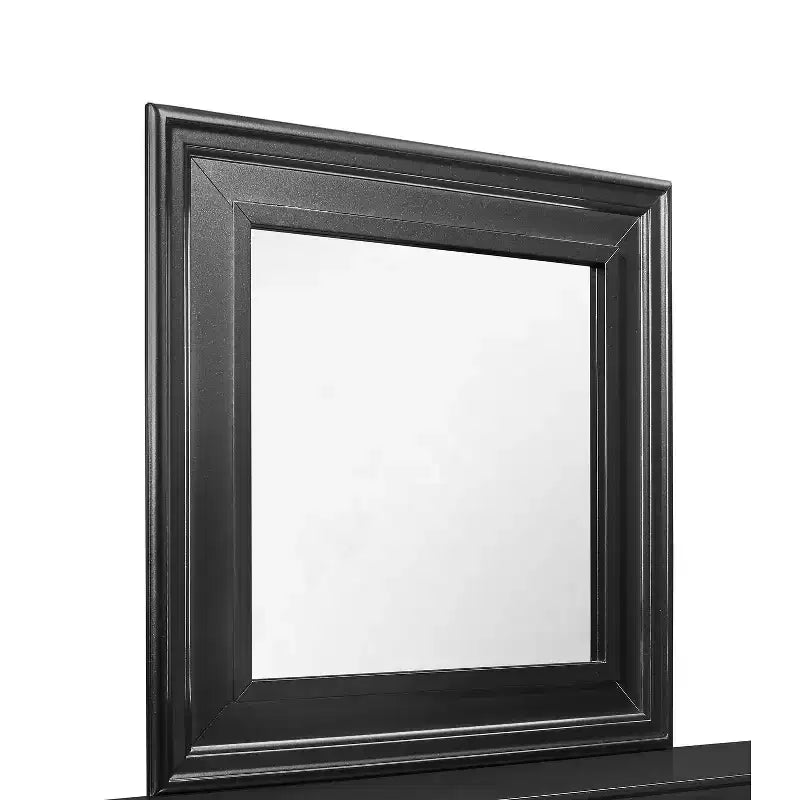 Miroir métallique blanc HomeStock avec cadre élégant - Miroir d'appoint de chambre moderne et glamour