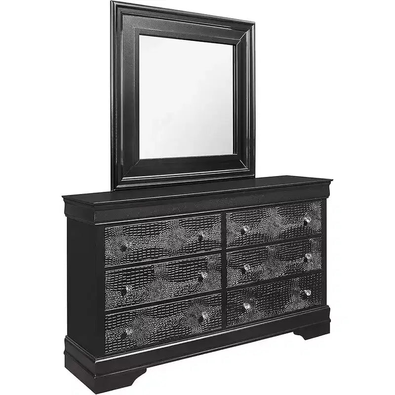 Miroir métallique blanc HomeStock avec cadre élégant - Miroir d'appoint de chambre moderne et glamour