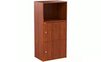 Armoires de rangement utilitaires HomeStock en bois de cerisier, 48 po H x 24 po L, avec 2 portes et 2 étagères