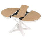 Table à manger extensible rétro Okak de 54 pouces, table pliante avec une rallonge de 12 pouces, table ronde pour salle à manger, salon, cuisine