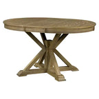 Table à manger extensible rétro Okak de 54 pouces, table pliante avec une rallonge de 12 pouces, table ronde pour salle à manger, salon, cuisine