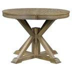 Table à manger extensible rétro Okak de 54 pouces, table pliante avec une rallonge de 12 pouces, table ronde pour salle à manger, salon, cuisine