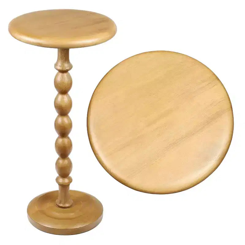 JONATHAN Y Augustus 24.5 Table d'appoint ronde classique en bois tourné et piédestal de style cottage