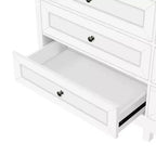 Commode rustique Okak Modern à 9 tiroirs avec poignées argentées, commode en bois minimaliste, chiffonnier pour chambre à coucher, entrée