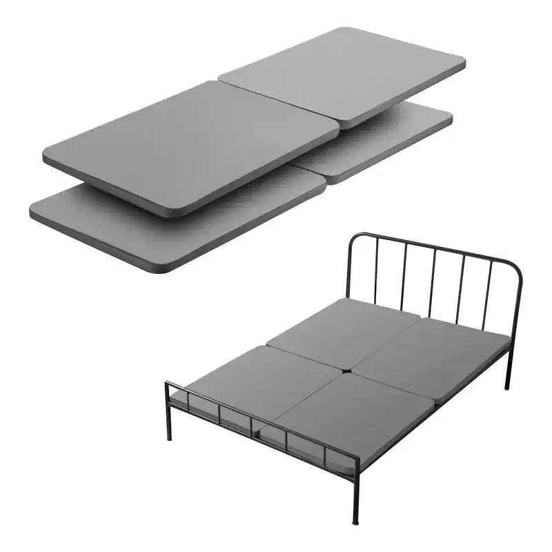 VEVOR Queen Size Bunkie Board, 1.5 in Bed Board Slats with 200D Oxford Cloth, Wooden Mattress Support for Queen Size Bed,4 Piece, Gray