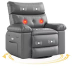 Fauteuil inclinable surdimensionné 27, à bascule rotatif à 360° avec chauffage et massage (pour salon/chambre/crèche)