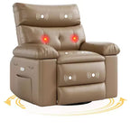 Fauteuil inclinable surdimensionné 27, à bascule rotatif à 360° avec chauffage et massage (pour salon/chambre/crèche)