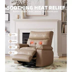 Fauteuil inclinable surdimensionné 27, à bascule rotatif à 360° avec chauffage et massage (pour salon/chambre/crèche)