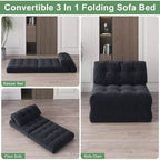 Canapé-lit pliant, canapé-lit futon, canapé-lit futon convertible, matelas pliable avec soutien dorsal, canapé portable pliant, une place