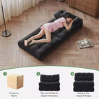 Canapé-lit pliant, canapé-lit futon, canapé-lit futon convertible, matelas pliable avec soutien dorsal, canapé portable pliant, une place