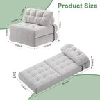 Canapé-lit pliant, canapé-lit futon, canapé-lit futon convertible, matelas pliable avec soutien dorsal, canapé portable pliant, une place