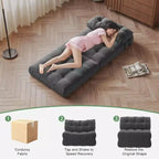 Canapé-lit pliant, canapé-lit futon, canapé-lit futon convertible, matelas pliable avec soutien dorsal, canapé portable pliant, une place