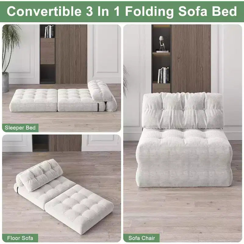 Canapé-lit pliant, canapé-lit futon, canapé-lit futon convertible, matelas pliable avec soutien dorsal, canapé portable pliant, une place
