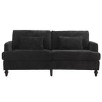 Canapé deux places en tissu chenille de style milieu de siècle, canapé moderne rembourré