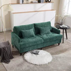Canapé deux places en tissu chenille de style milieu de siècle, canapé moderne rembourré