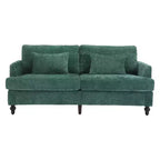 Canapé deux places en tissu chenille de style milieu de siècle, canapé moderne rembourré