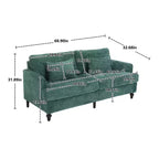 Canapé deux places en tissu chenille de style milieu de siècle, canapé moderne rembourré