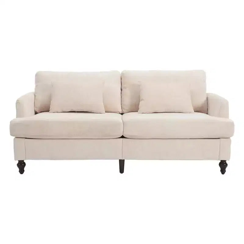 Canapé deux places en tissu chenille de style milieu de siècle, canapé moderne rembourré
