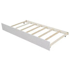 Lit Double Plateforme avec Lit Gigogne, Cadre de Lit en Bois avec Tête de Lit et Pied de Lit pour Chambre à Coucher