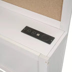 Lit de repos avec 3 tiroirs de rangement et prises et ports USB, cadre de lit en bois avec panneau supérieur rembourré pour chambre à coucher ou chambre d'amis, blanc
