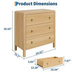 Commode de chambre à 3 ou 5 tiroirs GustoWave, commode de 77,2 cm de haut avec grands tiroirs, commode de rangement en bois pour salon, couloir