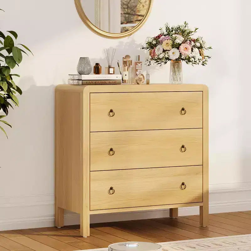 GustoWave 3/5 Drawer Dresser for Bedroom, 30.4 Tall Dresser with Large Drawers, Wooden Closet Chest Storage for Living Room, Hallway