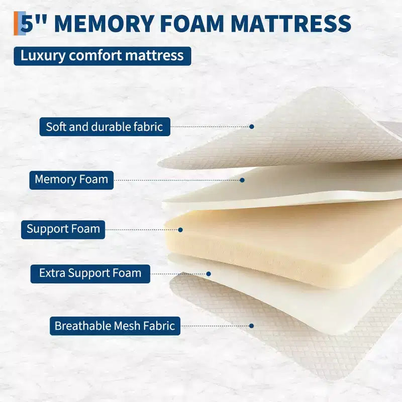 Lit pliant Coolmee avec matelas, lit pliant portable sur roulettes avec poche latérale de rangement pour le bureau, la chambre, gain de place, rangement facile