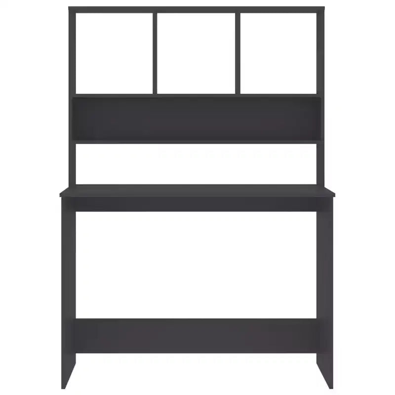 Clihome Bureau Flottant Moderne, Bureau Mural avec 3 Étagères, Bureau d'Ordinateur Mural avec Finition Mate pour Petits Espaces