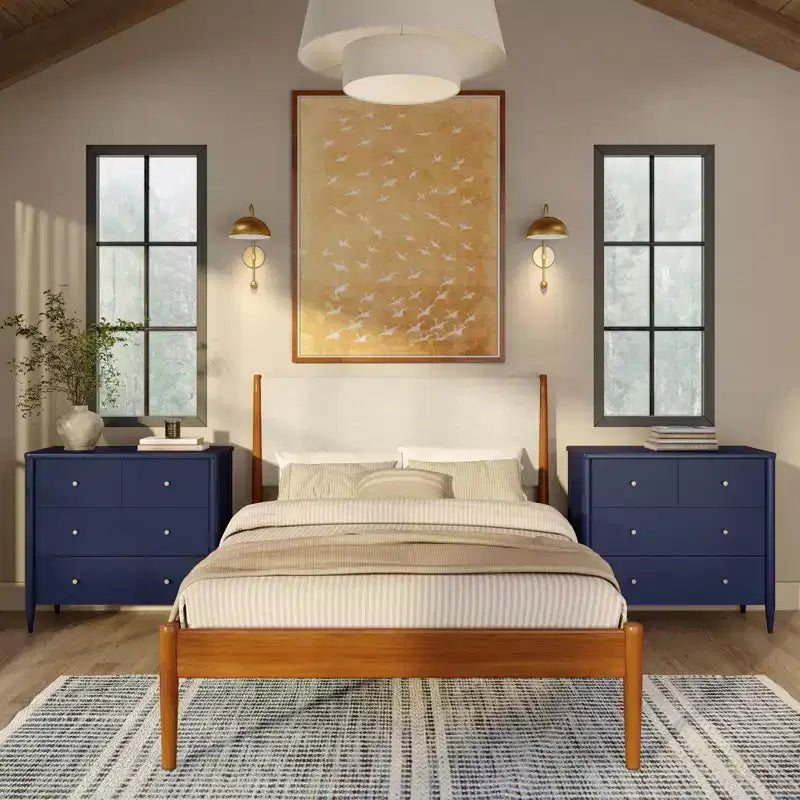 Commode 3 tiroirs Harbor avec tiroir supérieur divisé