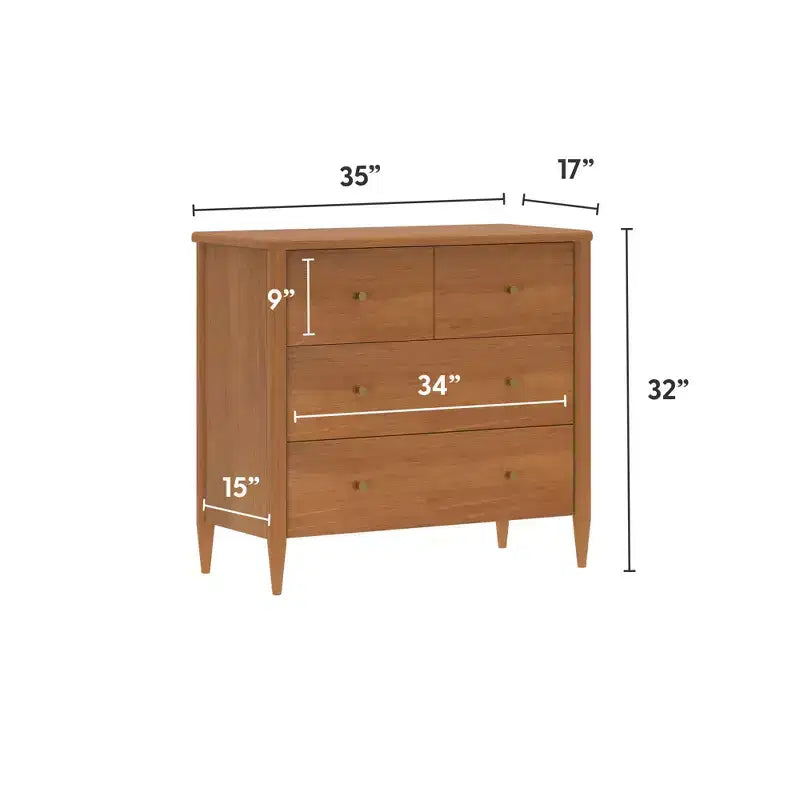 Commode 3 tiroirs Harbor avec tiroir supérieur divisé