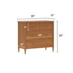 Commode 3 tiroirs Harbor avec tiroir supérieur divisé